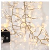 LED Vonkajšia vianočná reťaz CLUSTER 768xLED/8 funkcií 9 m IP44 teplá biela