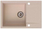 Sink Quality Sink55, kuchynský granitový drez 680x460x215 mm, béžová, SKQ-SINK.P.1KDO