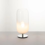 Artemide Gople stolná lampa biela, fúkané sklo, E27, výška 48,5 cm