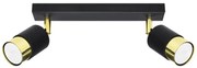 Sollux SL.1070 - Bodové svietidlo NERO 2xGU10/40W/230V čierna/zlatá