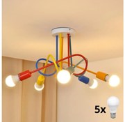 Helam LED Detský prisadený luster OXFORD 5xE27/15W/230V HE255