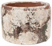 Dekoratívny béžovo-hnedy antik terakotový kvetináč Teracci - Ø 18*11 cm