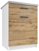 Kuchynská skrinka Belini spodná so zásuvkami 60 cm dub wotan s pracovnou doskou  TOR SDSZ1-60/0/WT/DW/0/B1
