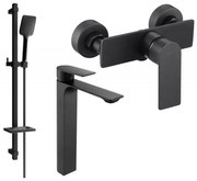 Mexen Alexa DQ62 sprchová súprava, čierna - 71214DQ62-70