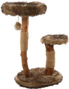 Dizajnový drevený mačací strom so škrabadlom a odpočívadlom Buster