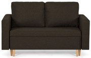 Pohovka pre 2 osoby s funkciou spania KENO Tmavohnedá