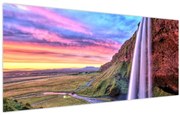 Obraz - Vodopád Seljalandsfoss (120x50 cm)