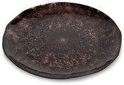 DEKORAČNÝ SKLENENÝ TANIER PATI (03) (FI) 31X2 CM HNEDÝ