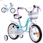 Detský bicykel 14" Little Swan RoyalBaby RB14-18 - modrý