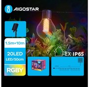 Aigostar - LED Solárna vianočná reťaz 20xLED/8 funkcií 11,5m IP65 multicolor
