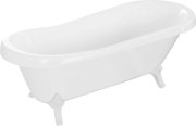 Mexen Retro voľne stojaca vaňa 170 x 75 cm, biela, biele nožičky - 53251707500-20