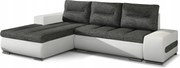 Rohová sedačka Ottaro (biela sivá) (L)