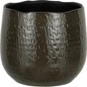 Tmavosivý obal na kvetináč Graphine L - Ø 25*22 cm
