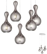 Redo 01-2262 - Luster na lanku LOB 5xE27/42W/230V šedá
