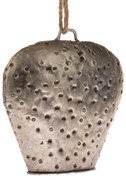 Kovový závesný zvonček, 8,5 x 11,5 x 4 cm