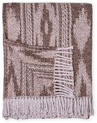 Hnedý pléd s podielom bavlny Euromant Zanzibar, 140 x 180 cm