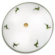 Kolarz 731.U13.4.100-Stropné svietidlo NONNA 3xE27/60W/230V pr.42 cm zelená/mosadz