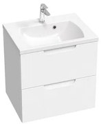 Kúpeľňová skrinka pod umývadlo Ravak Classic II 60x58,5x45 cm biela lesk X000001476