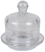 Sklenená dóza s vekom - Ø 9*10 cm