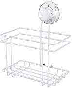 Samodržiaca kovová kúpeľňová polička v striebornej farbe Bestlock Bath – Compactor