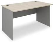 Stôl SimpleOffice 140 x 80 cm, dub svetlý / sivá
