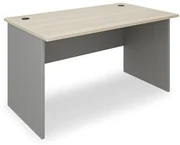 Stôl SimpleOffice 140 x 80 cm, dub svetlý / sivá