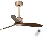 FARO 33423 - Stropný ventilátor JUST FAN hnedá/medená pr. 81 cm + diaľkové ovládanie