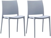 2x Stolička Meton - Svetlo sivá