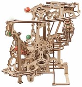 Ugears 3D drevené mechanické puzzle Guľôčková dráha reťazová