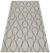 Koberec SIZAL FLAT 49379960 kvapky, krémový / čierny