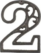 Domové  číslo 2, hnedá liatina%