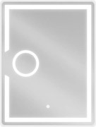 Mexen Onyx kúpeľňové zrkadlo s podsvietením s kozmetickým zrkadielkom 60 x 80 cm, LED 6000K, ochrana proti zahmleniu - 9813-060-