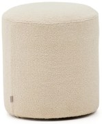 Krémový taburet z textílie buklé Kaeli – Kave Home