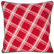 VIANOČNÁ DEKORAČNÁ OBLIEČKA NA VANKÚŠ GRID 45X45 CM VZOROVANÁ