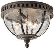 Kichler - Vonkajšie stropné svietidlo HALLERON 3xE14/40W/230V IP44 antracit