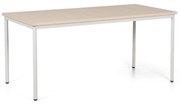 Jedálenský stôl TRIVIA, sivá podnož, 1600 x 800 mm, breza