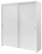 Skriňa Frama 185 biela rukoväť strieborná