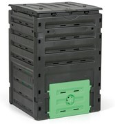 Plastový záhradný kompostér, 450 l, čierny/zelený