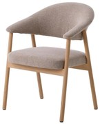 Čalúnené kreslo Elk, nohy z dubu s bielym pigmentom (56160301)