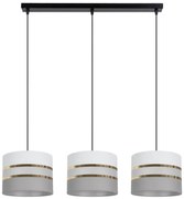 Luster na lanku CORAL 3xE27/60W/230V biela/šedá