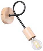 Nástenné svietidlo Ember 1, drevené telo svietidla, b