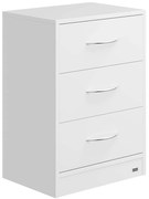 Nočný stolík ELOISE s podsvietením, 54x39x28cm, biela Casaria