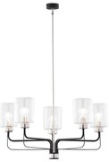 Jupiter 1884 - Luster na tyči CERES 5xE27/15W/230V matný chróm/čierna