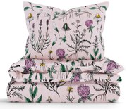 Bavlnené obliečky Renforcé - Herbár púdrové