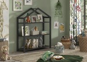 Praktická knihovňa pre deti z borovicového dreva Dallas antracit