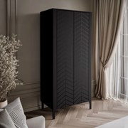 DVOJDVEROVÁ ŠATNÍKOVÁ SKRIŇA SALOME ČIERNA 90 cm