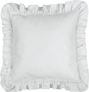 Vankúš s volánom svetlo šedá 40x40cm