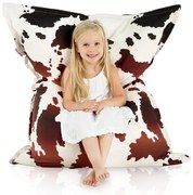Sedací vak s kravským hnedým motívom – XL/XXL | Štýlový a pohodlný doplnok na oddych Veľkosť: XL