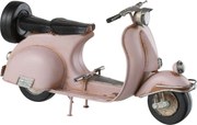 Ružový antik kovový retro model skúter - 28*10*15 cm