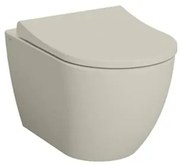 Závesná toaleta s doskou softclose VitrA S60 taupe mat zadný odpad 7510-020-6319